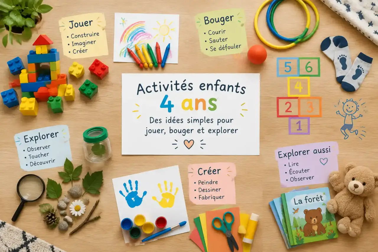Activités enfants 4 ans : des idées simples pour jouer, bouger et explorer
