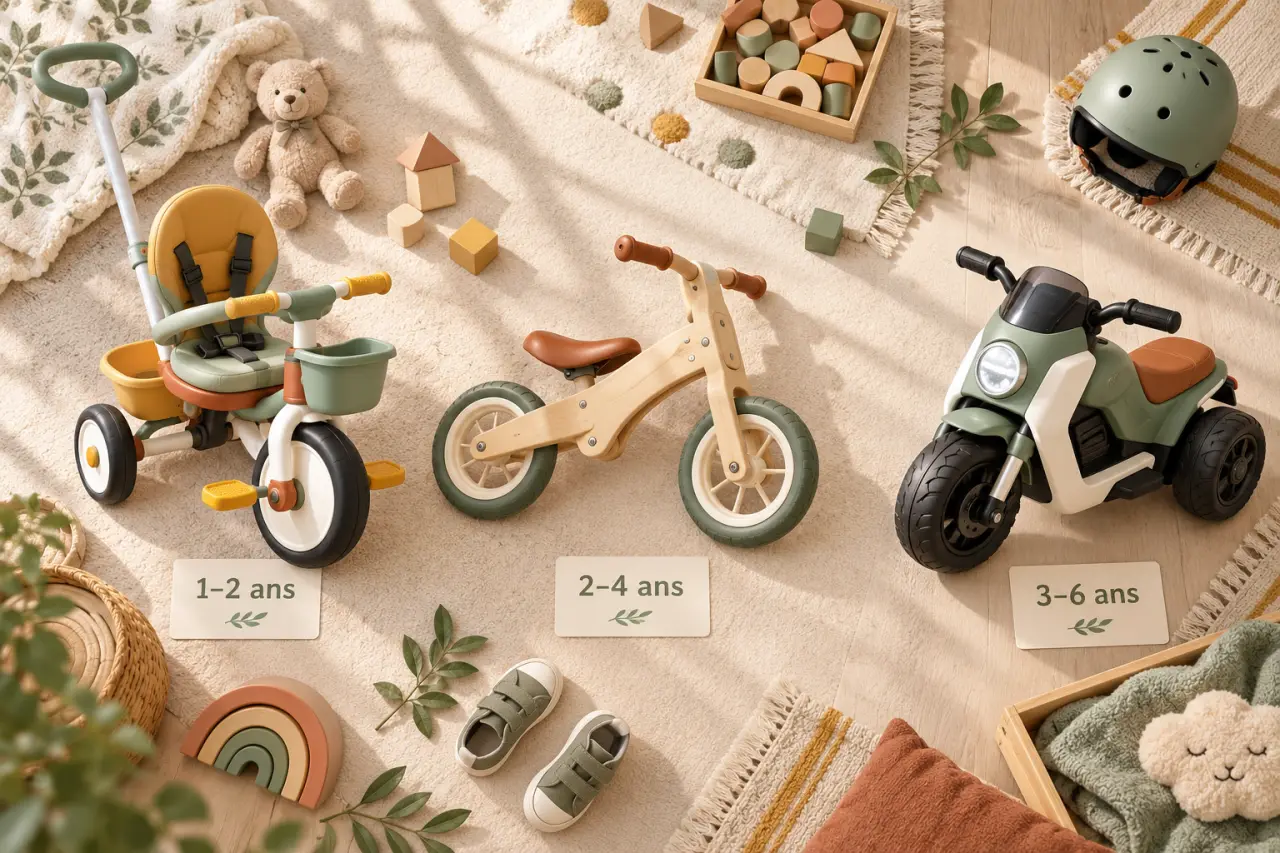 Moto bébé : tricycle, draisienne ou électrique, laquelle choisir selon l'âge ?