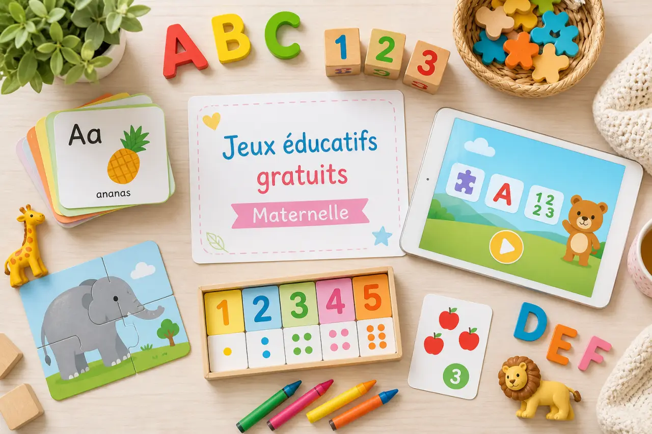 Jeux éducatifs gratuits pour la maternelle, de la petite à la grande section, sans téléchargement