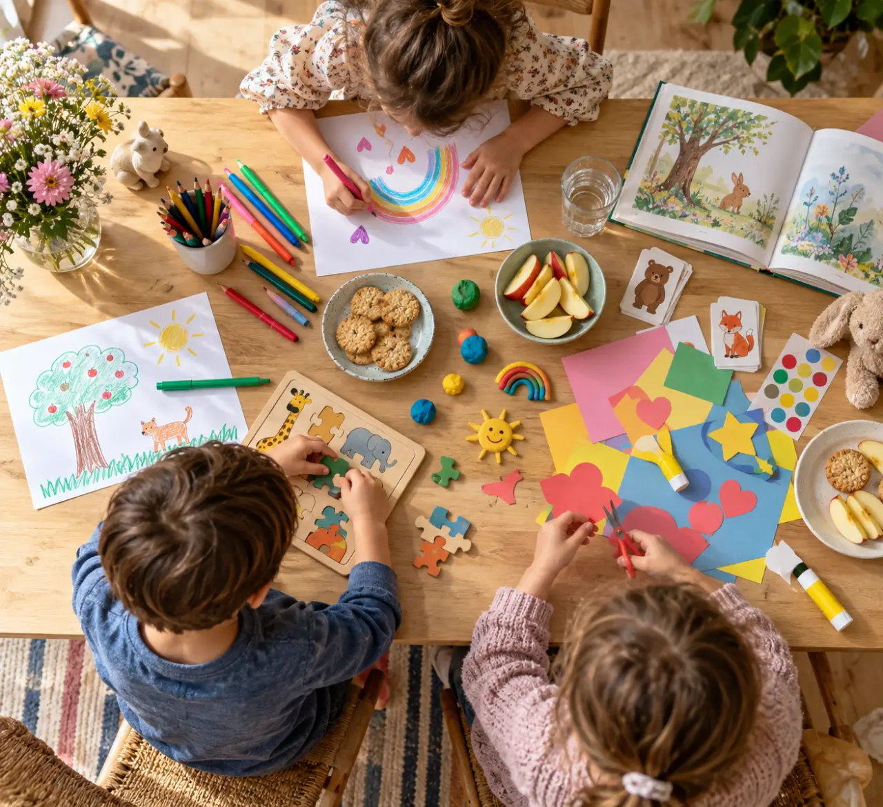 Une après-midi d’activités enfants à la maison, sans écran ni matériel compliqué