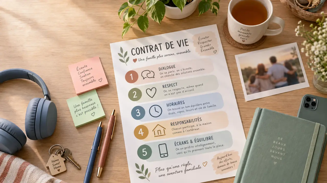 Contrat de vie pour ado : 5 piliers pour apaiser les tensions familiales