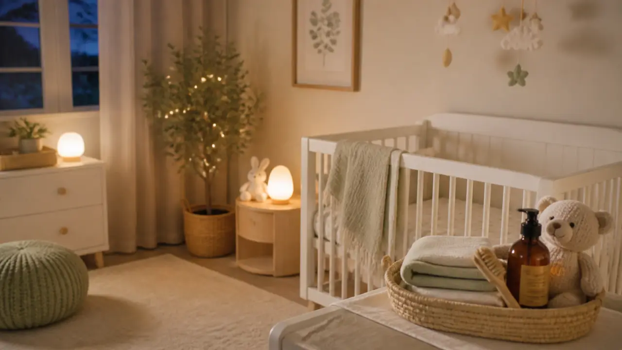 Chambre bébé douce et apaisante avant le coucher