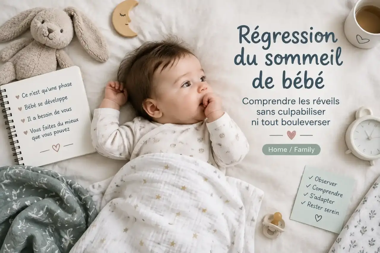 Régression du sommeil de bébé : comprendre les réveils sans culpabiliser ni tout bouleverser