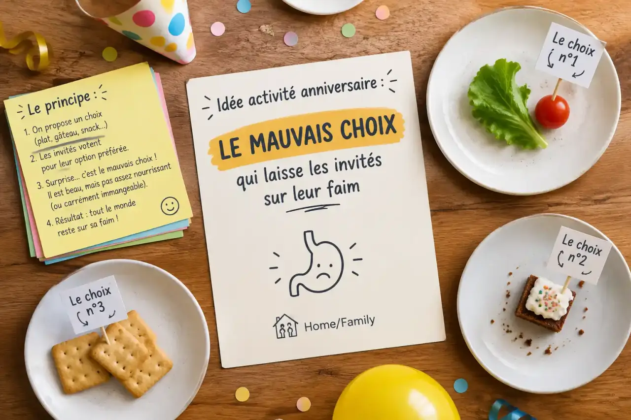 Idée activité anniversaire : le mauvais choix qui laisse les invités sur leur faim