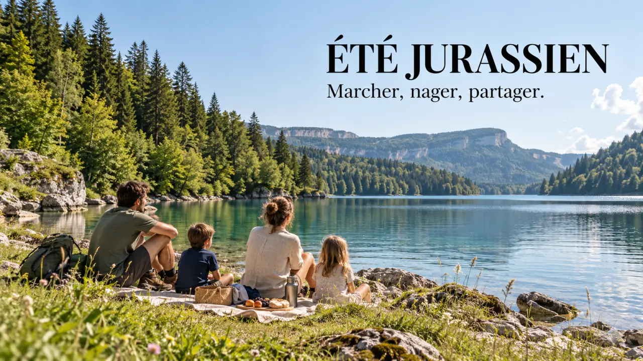 Jura vacances en famille au bord d’un lac avec randonnée et pique-nique
